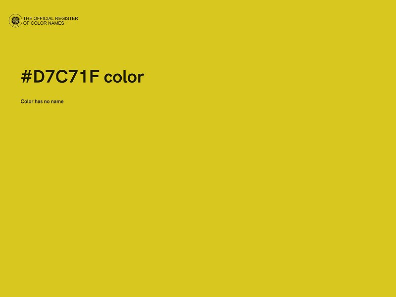 #D7C71F color image