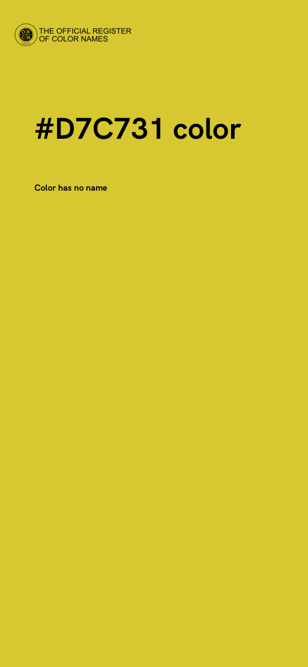 #D7C731 color image