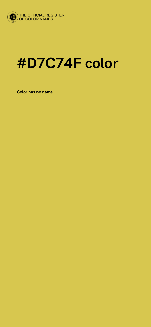 #D7C74F color image