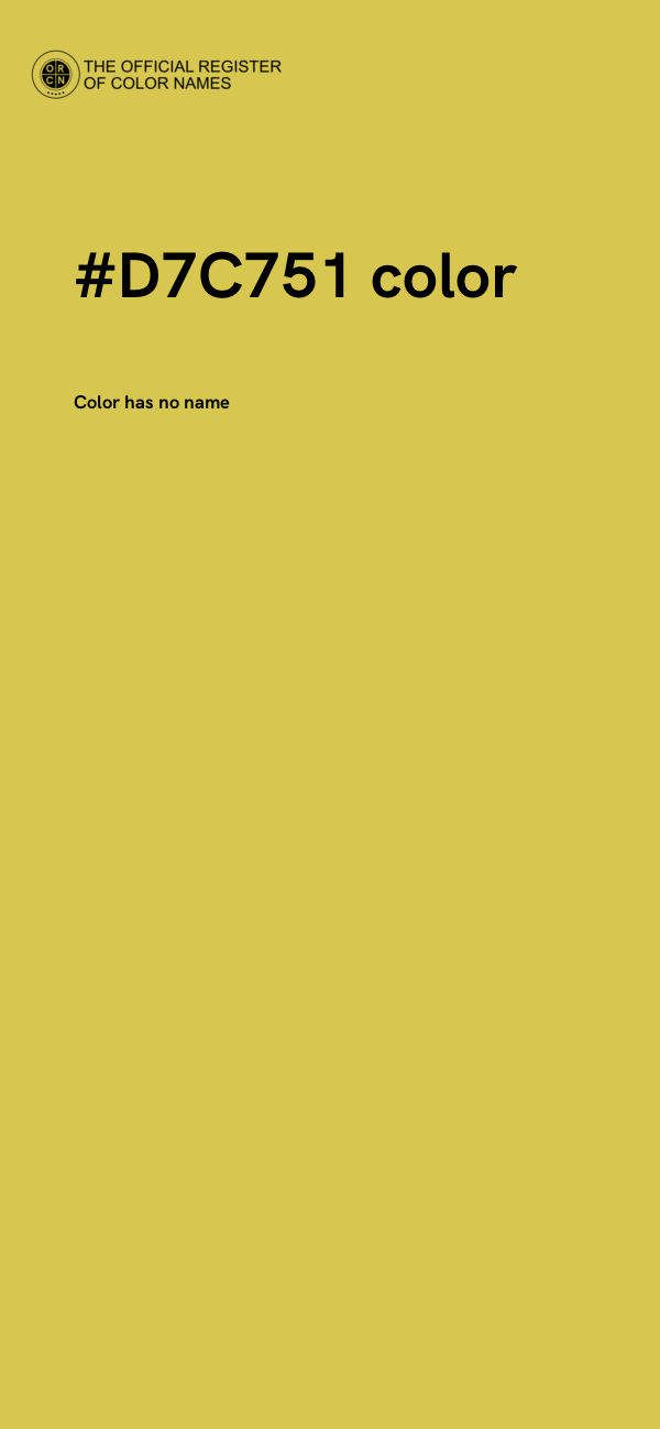 #D7C751 color image