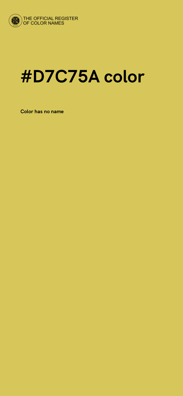 #D7C75A color image