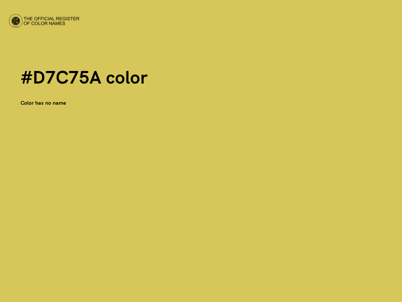 #D7C75A color image