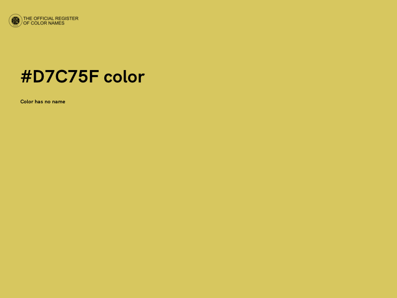 #D7C75F color image