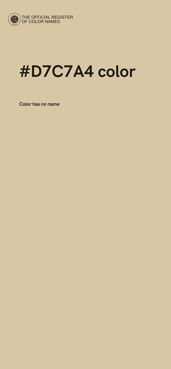 #D7C7A4 color image
