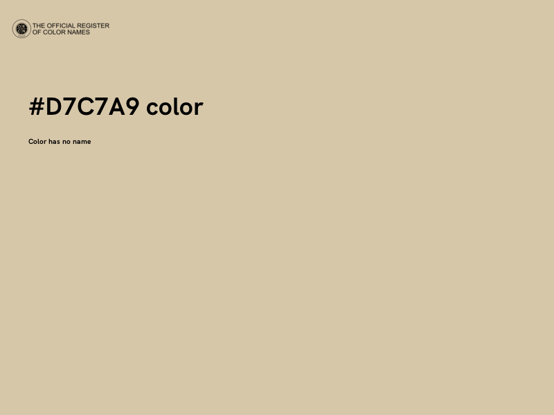 #D7C7A9 color image