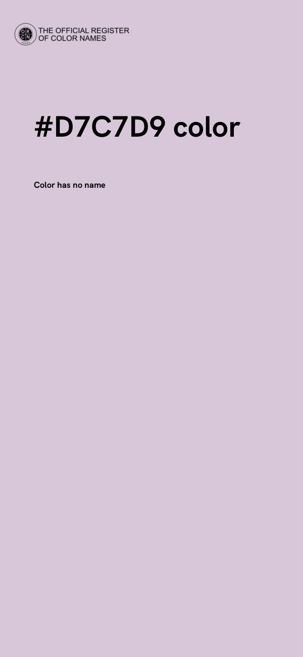 #D7C7D9 color image