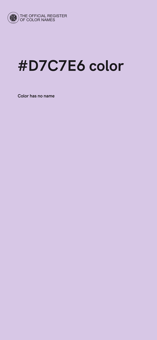 #D7C7E6 color image