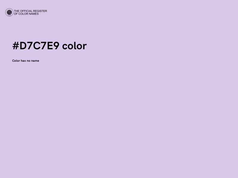 #D7C7E9 color image