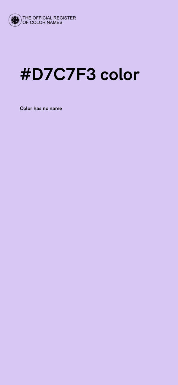 #D7C7F3 color image