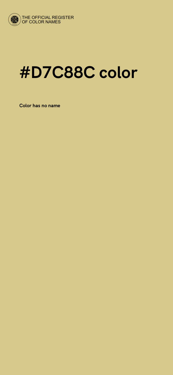 #D7C88C color image