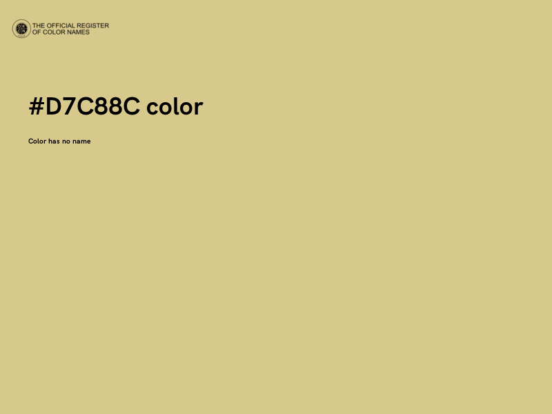 #D7C88C color image