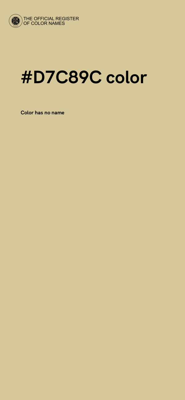 #D7C89C color image