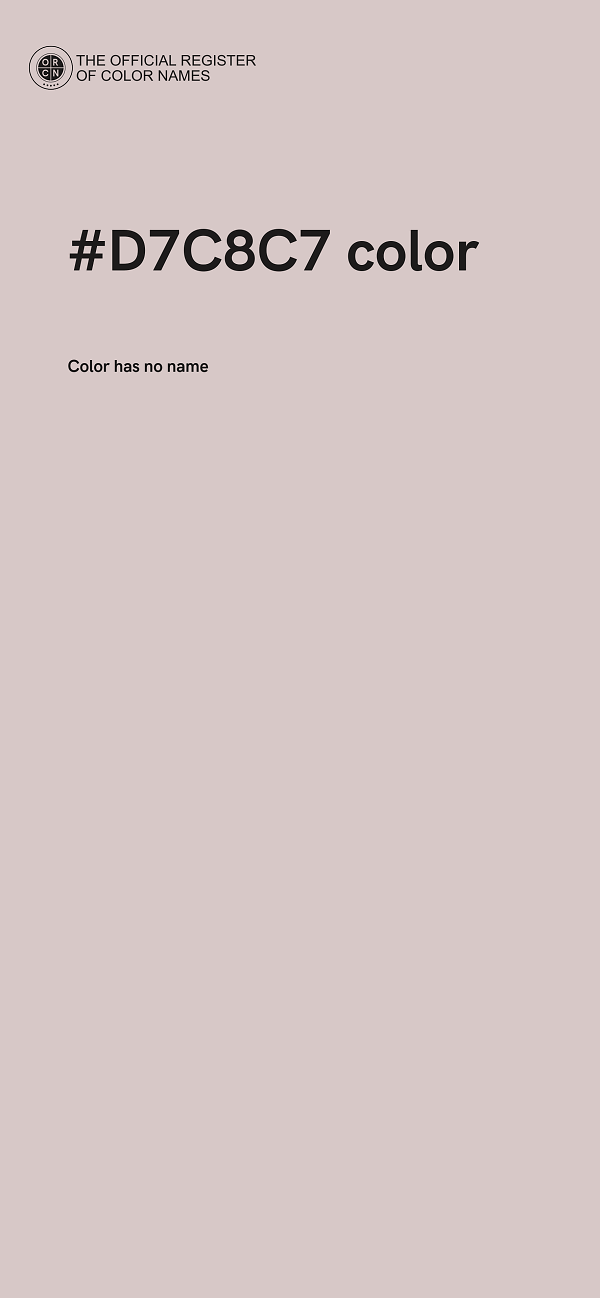 #D7C8C7 color image