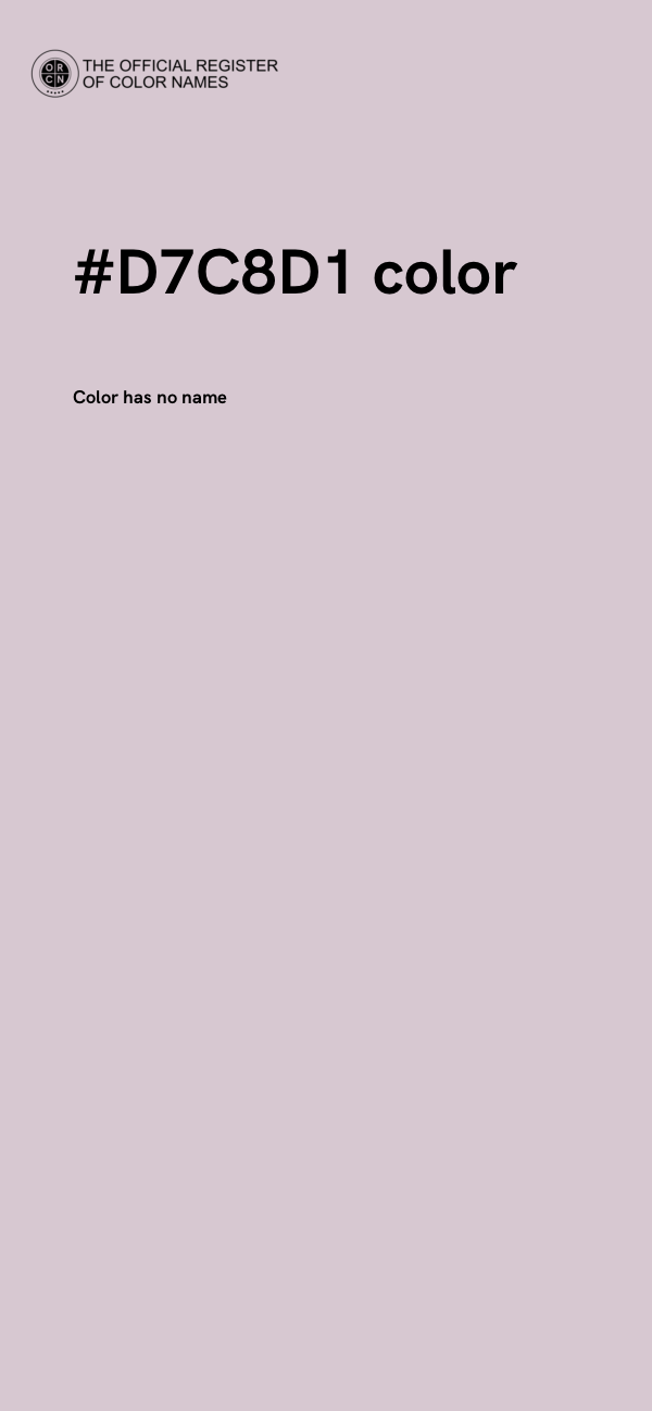 #D7C8D1 color image