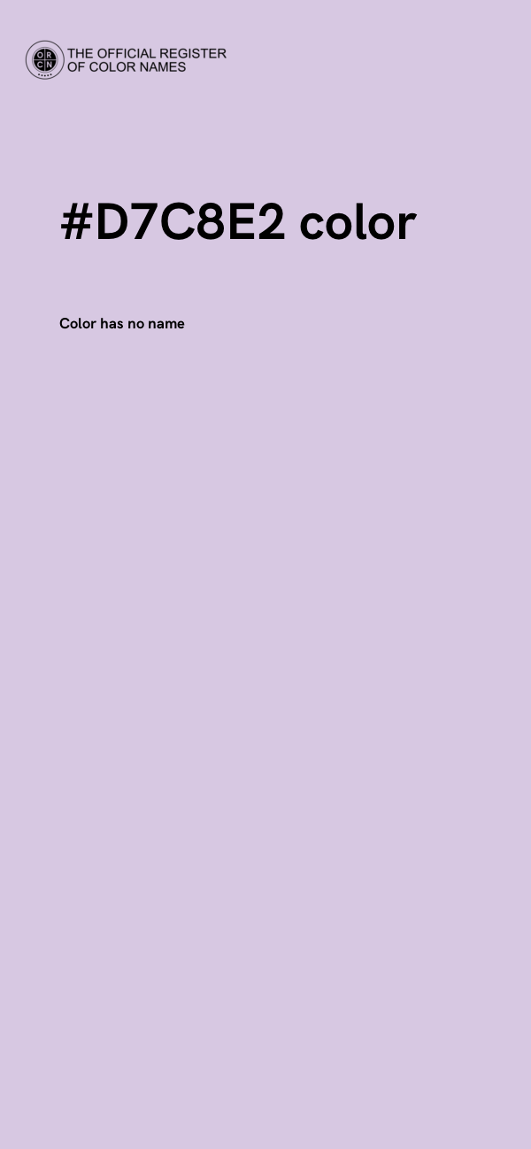 #D7C8E2 color image