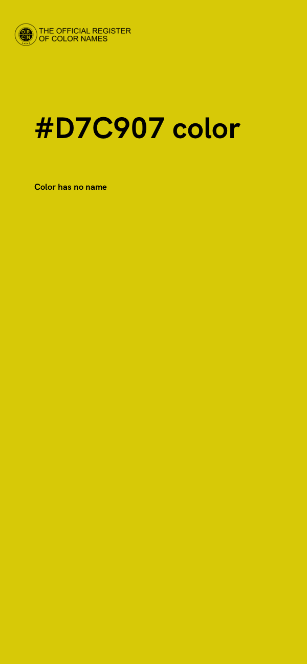 #D7C907 color image