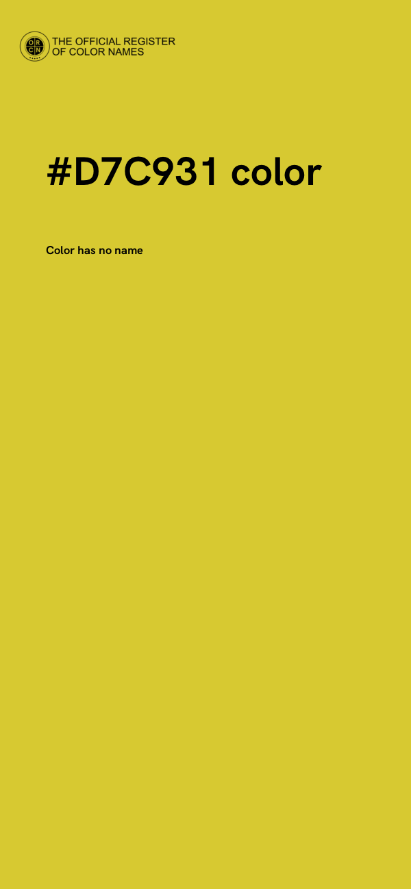 #D7C931 color image