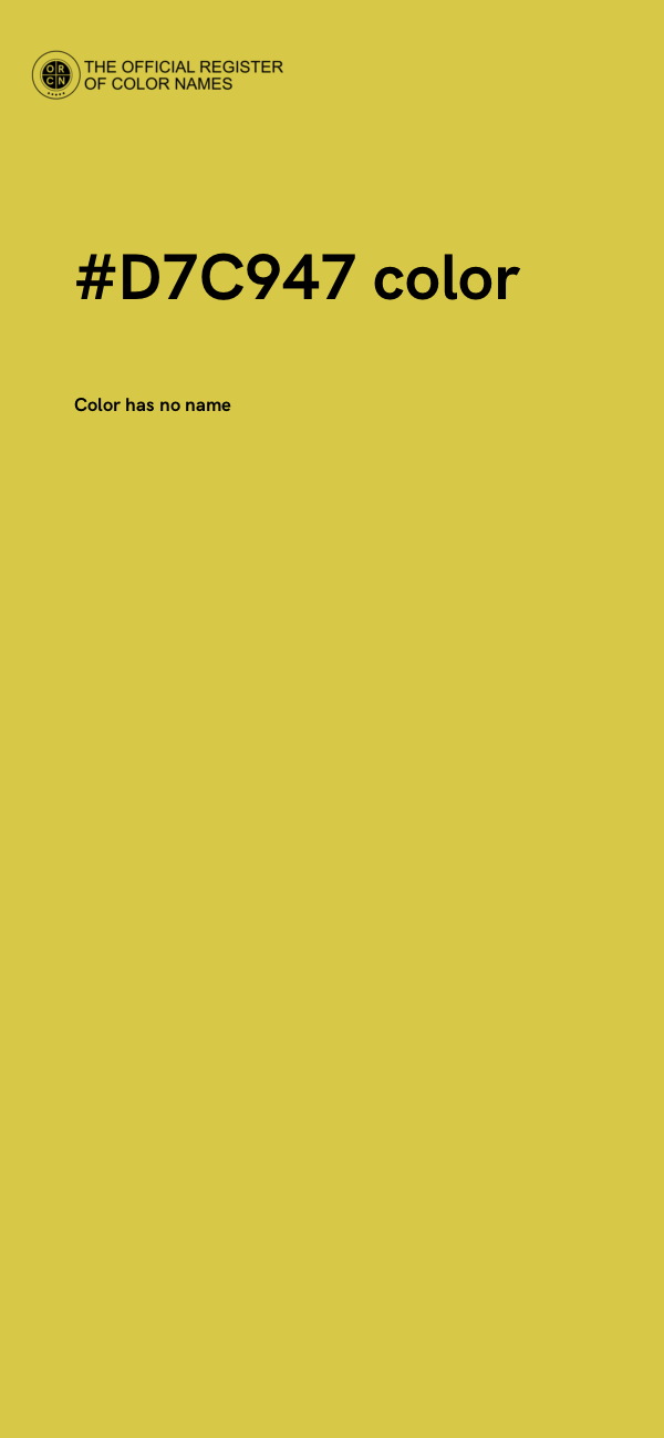 #D7C947 color image