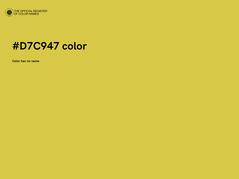 #D7C947 color image