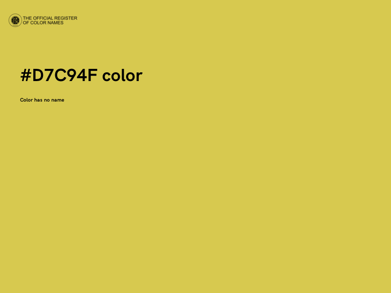 #D7C94F color image