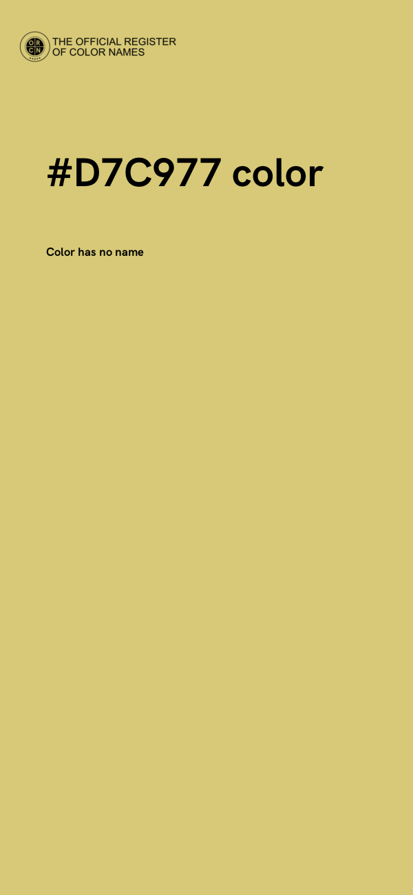 #D7C977 color image