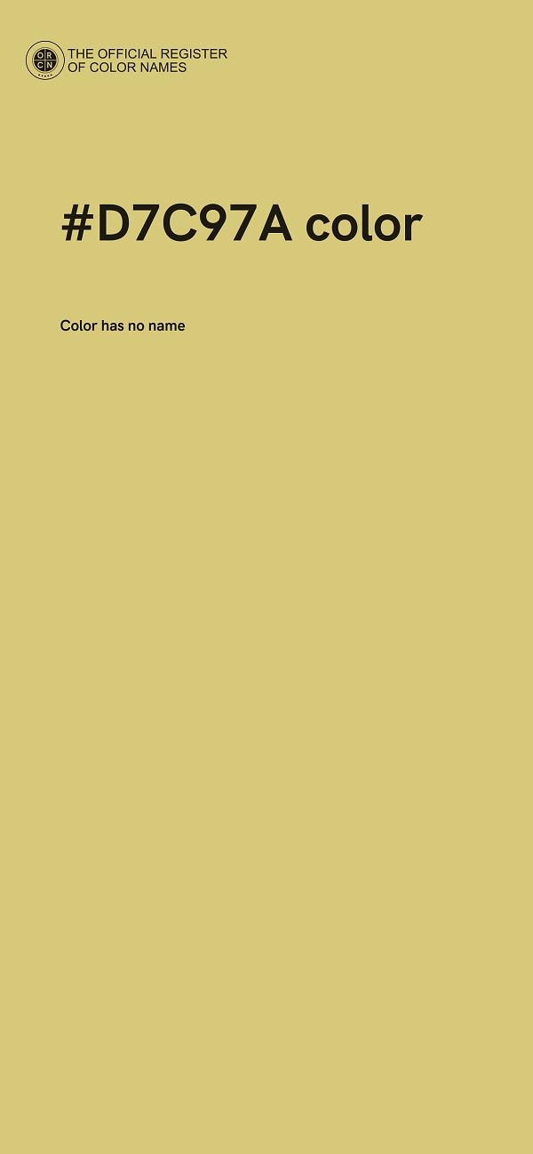 #D7C97A color image