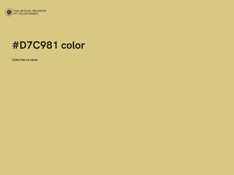 #D7C981 color image