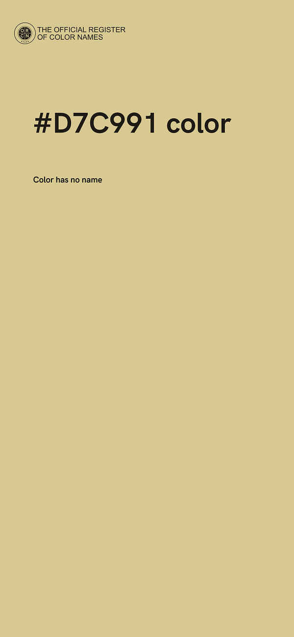 #D7C991 color image