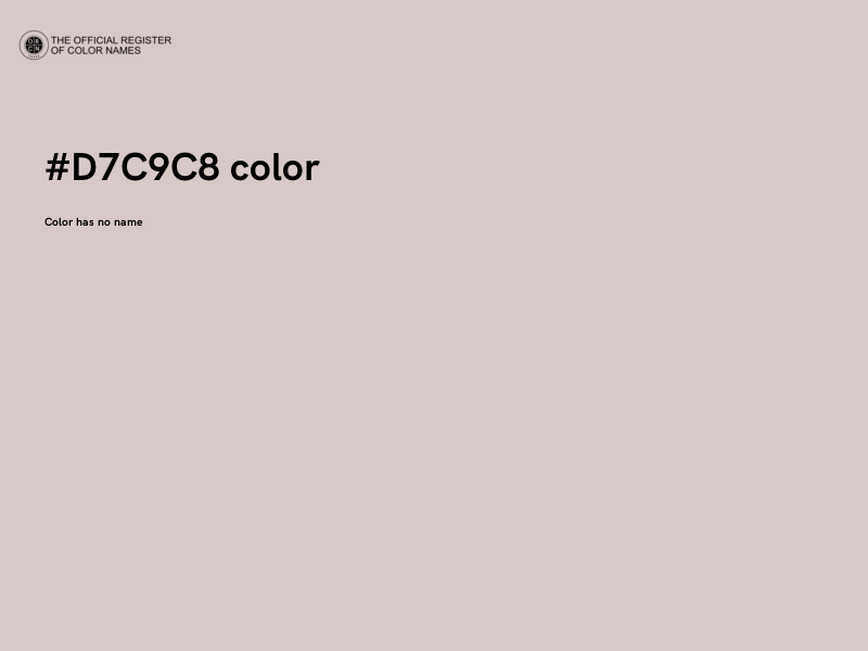 #D7C9C8 color image