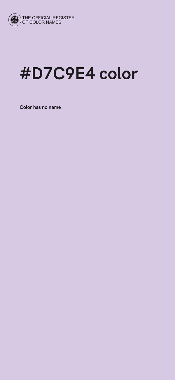 #D7C9E4 color image