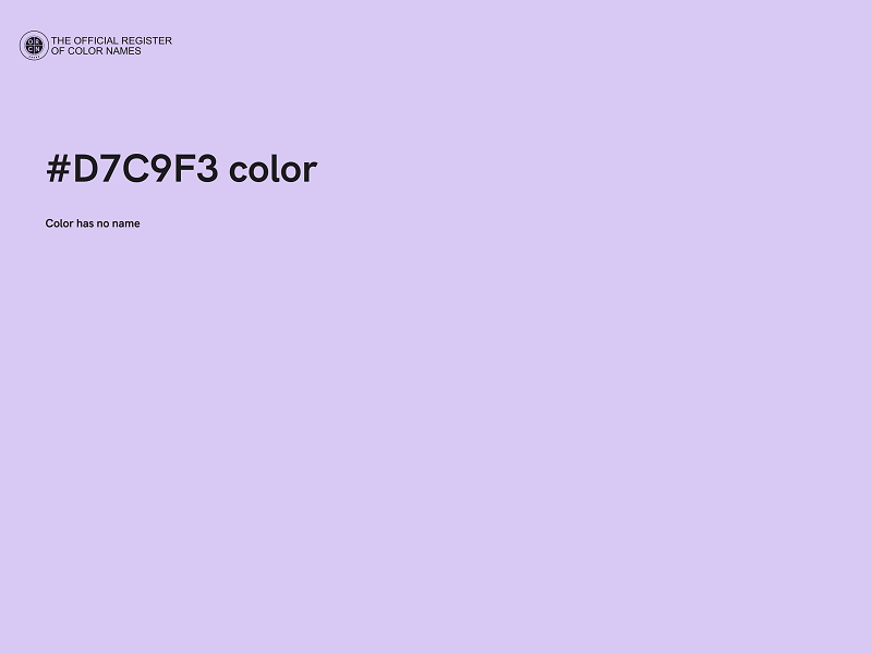 #D7C9F3 color image