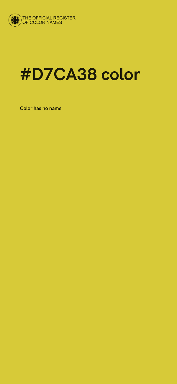 #D7CA38 color image