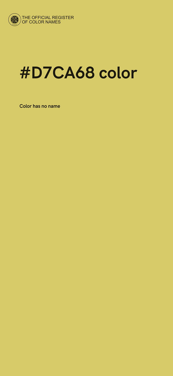 #D7CA68 color image