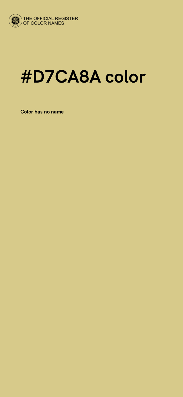 #D7CA8A color image