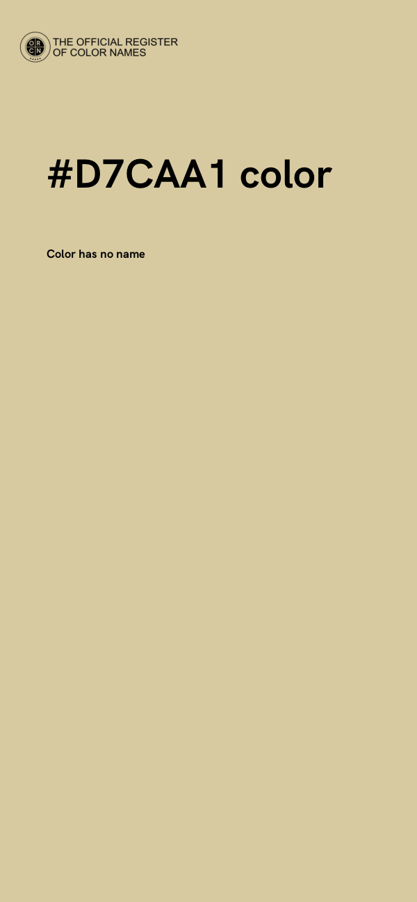 #D7CAA1 color image