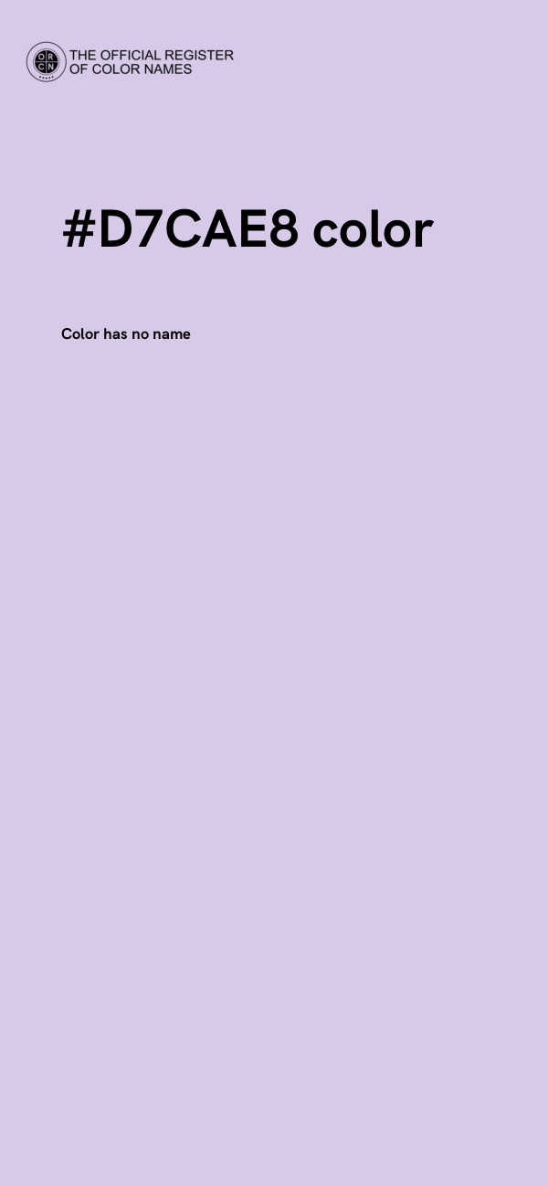 #D7CAE8 color image