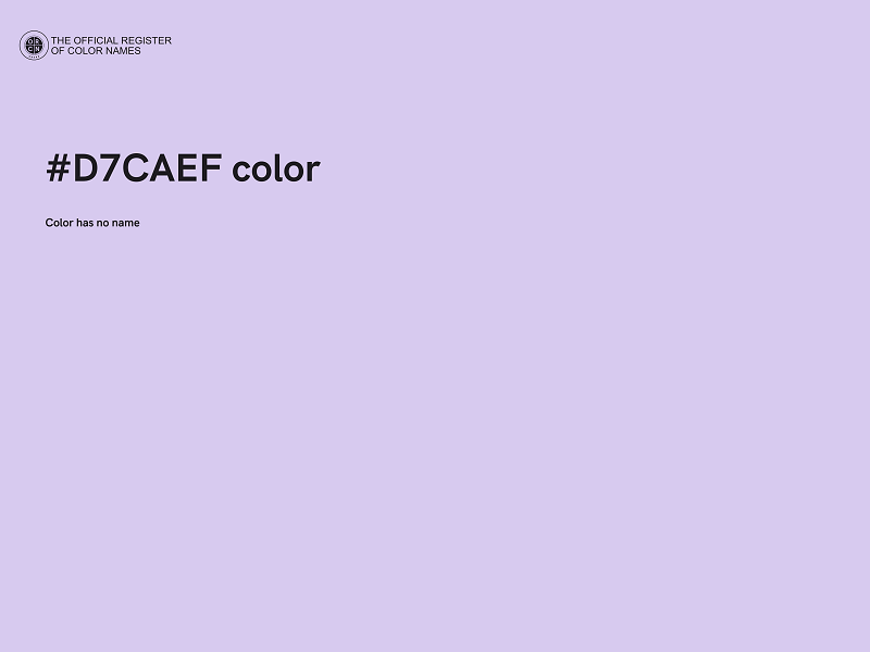 #D7CAEF color image