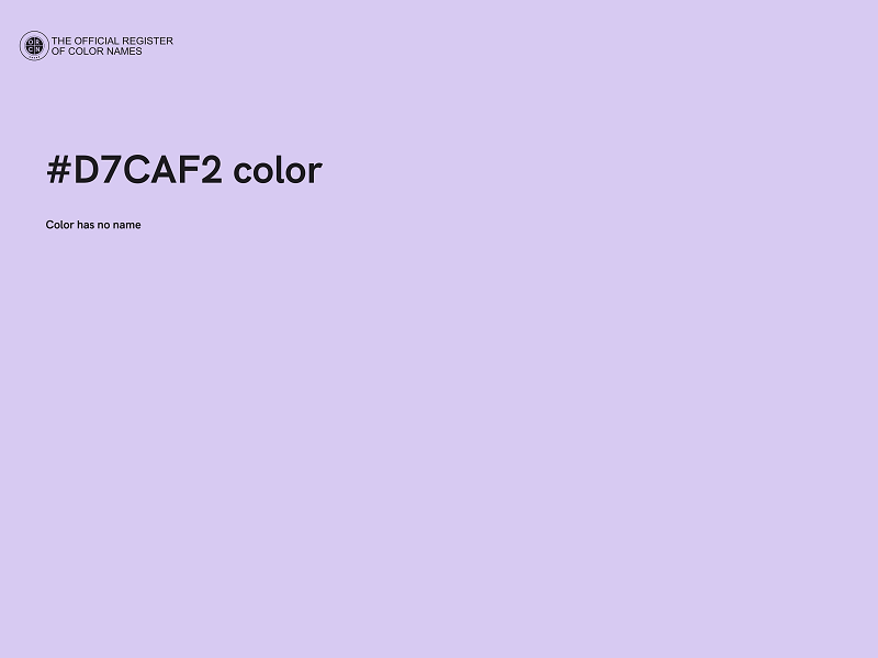 #D7CAF2 color image