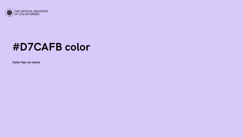 #D7CAFB color image
