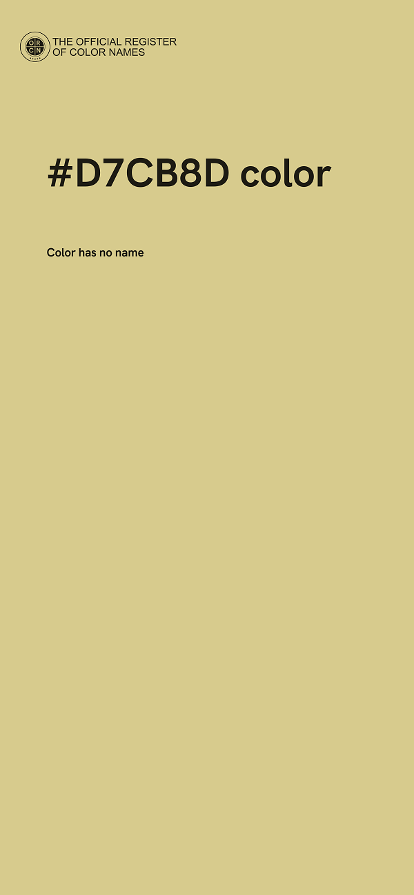 #D7CB8D color image