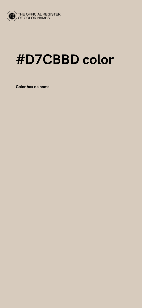 #D7CBBD color image