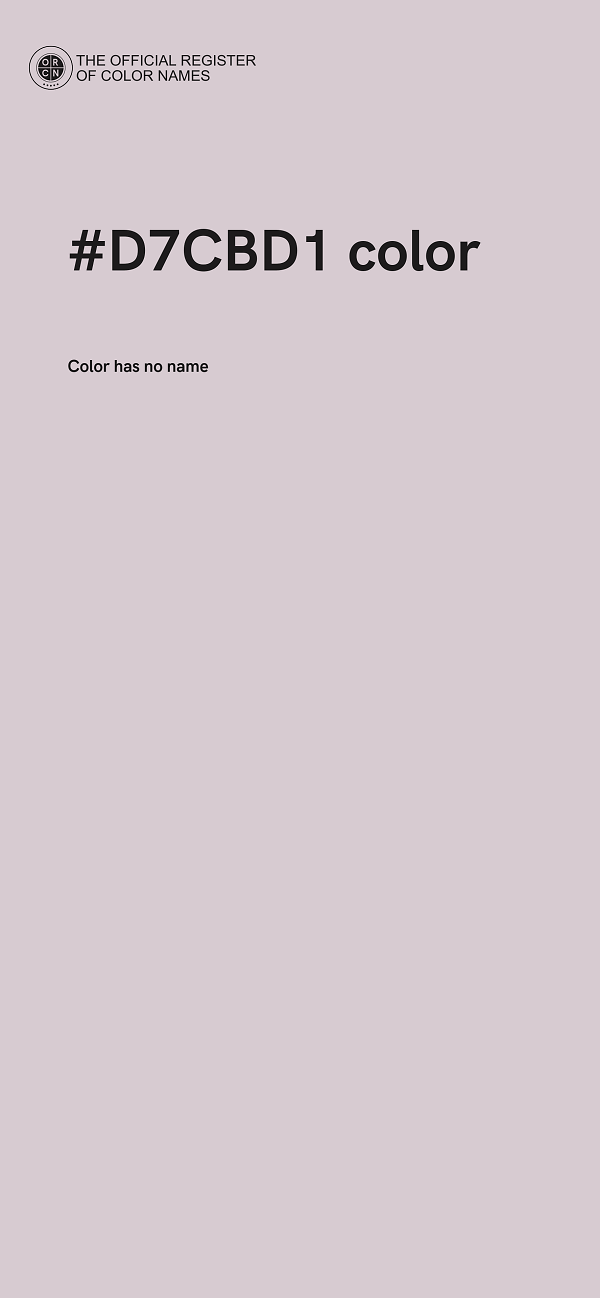 #D7CBD1 color image