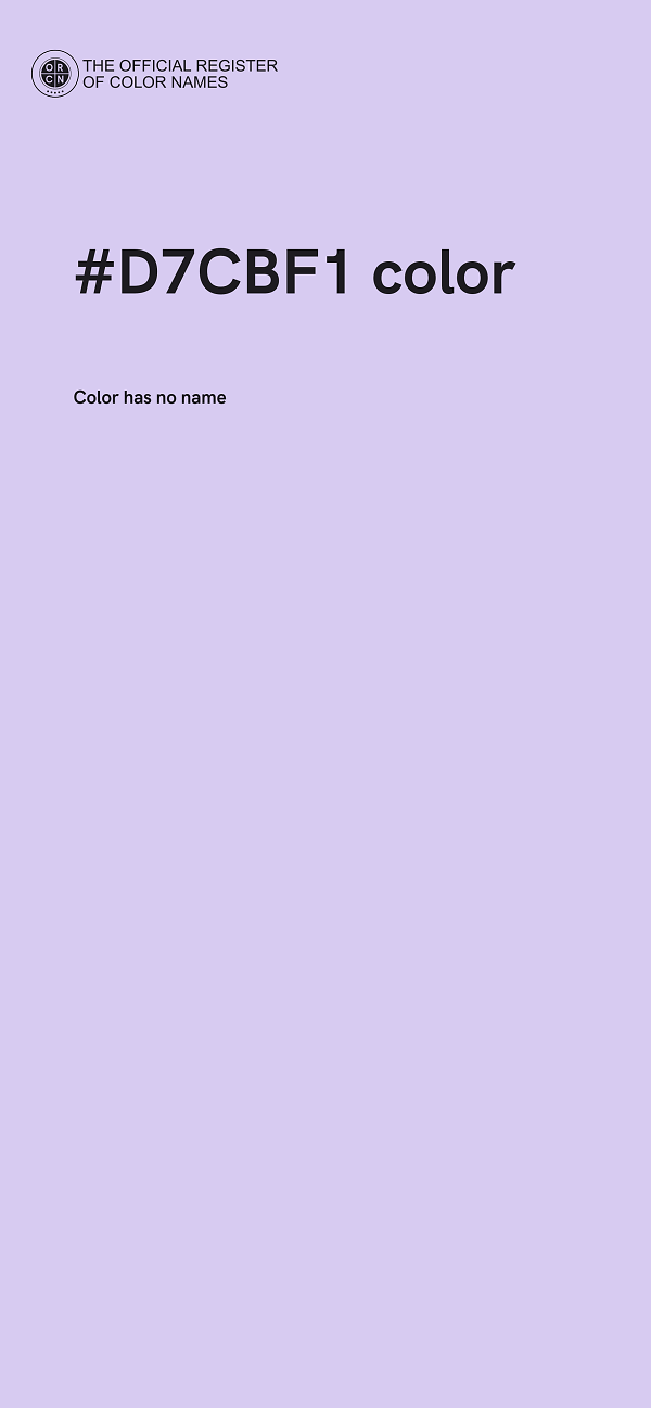 #D7CBF1 color image