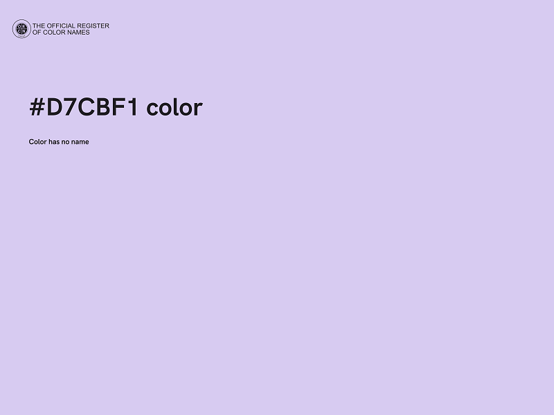 #D7CBF1 color image