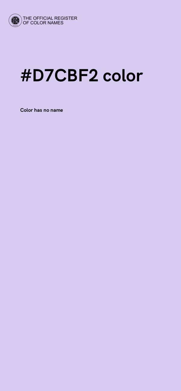 #D7CBF2 color image