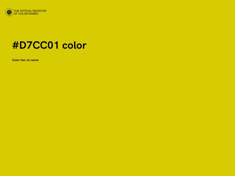 #D7CC01 color image