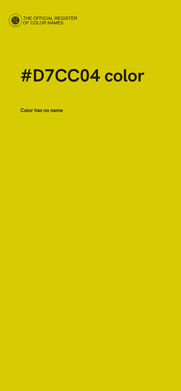 #D7CC04 color image