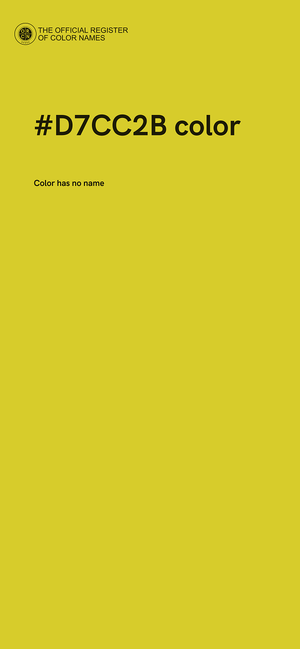 #D7CC2B color image