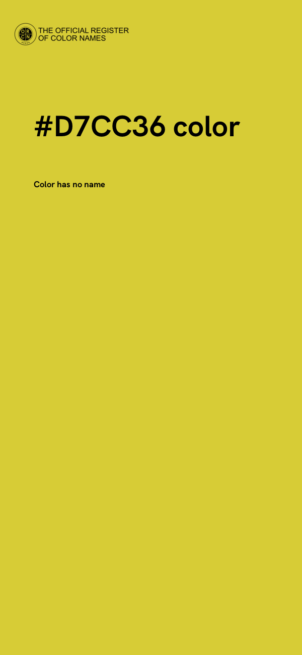 #D7CC36 color image