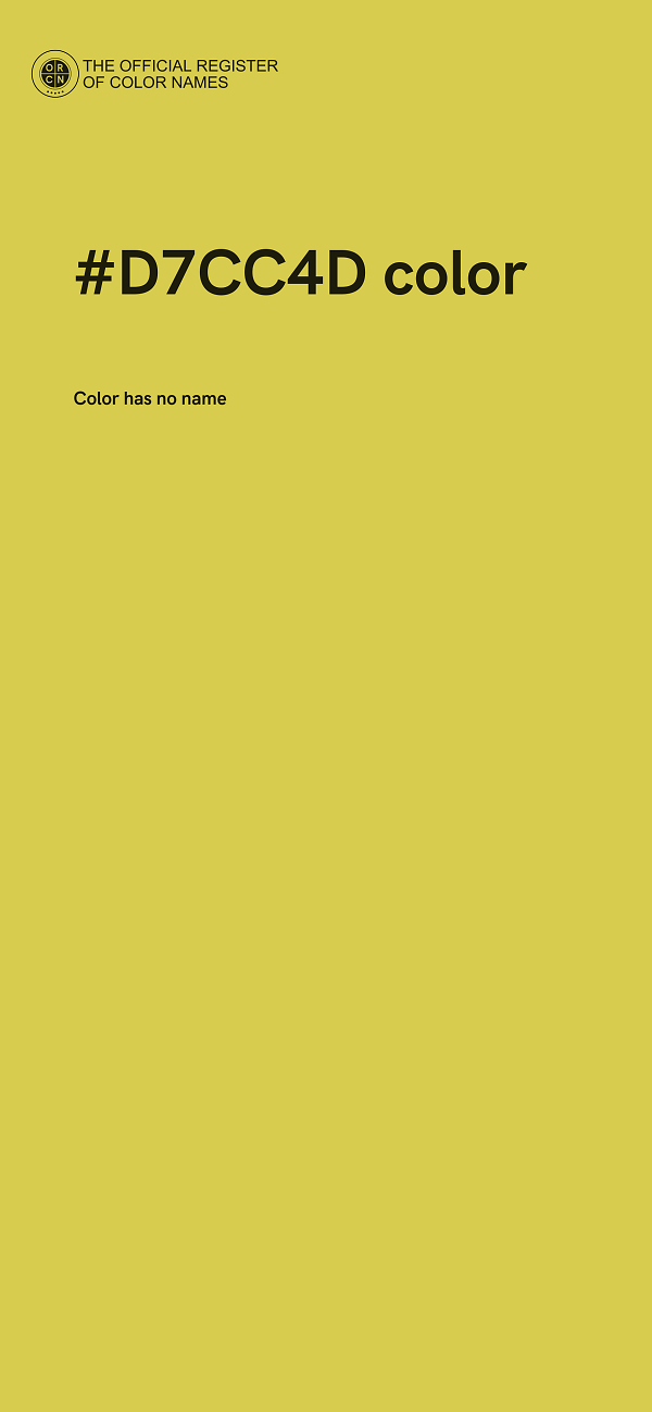 #D7CC4D color image